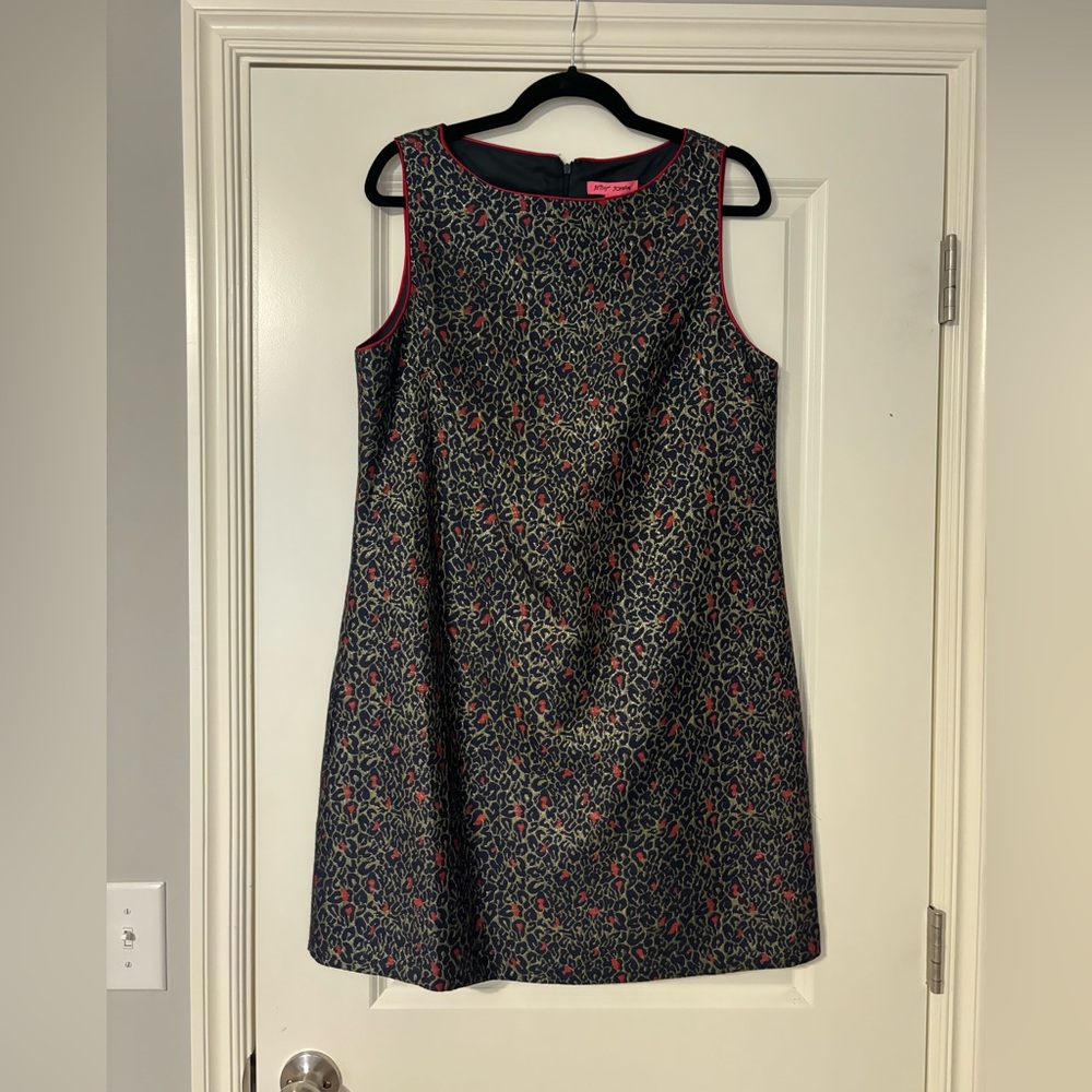 NWT Betsy Johnson Leopard Print with gold thread Dress